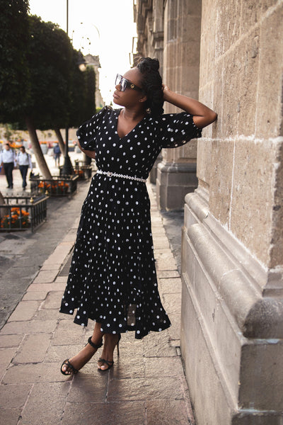 The Dayla Polka Dot Day Dress Danielle Emon