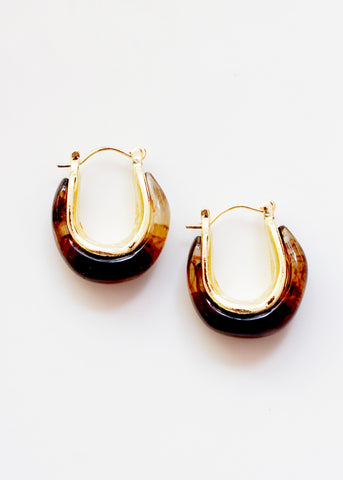 Gold Plated Oblong Classic Hoops