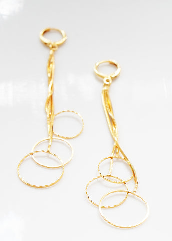 Twisted Rope Gold Plated Hoop Earrings