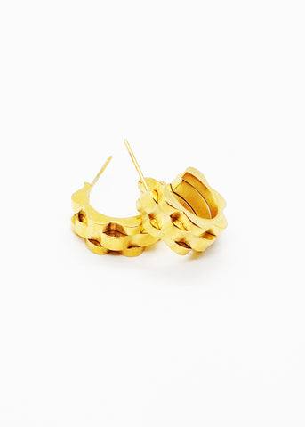 Gold Plated Oblong Classic Hoops