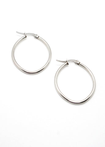 Twisted Rope Gold Plated Hoop Earrings